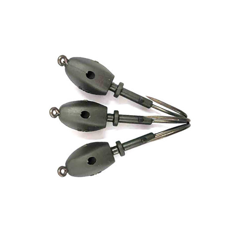 Tungsten wacky jig heads with weed guard option