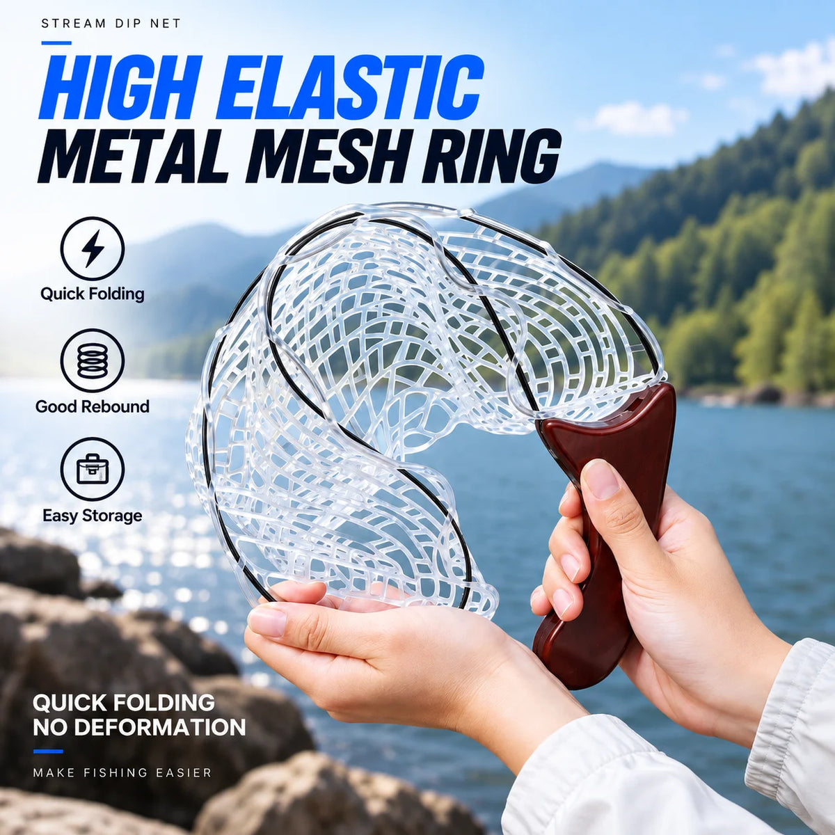Elastic mesh ring poster