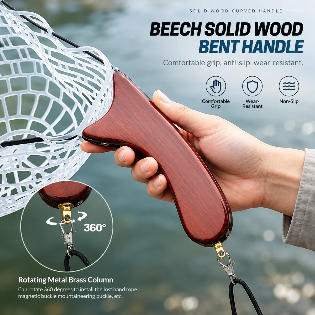 Beech handle detail