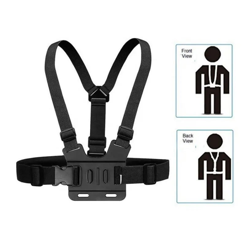 Chest harness mount, front view