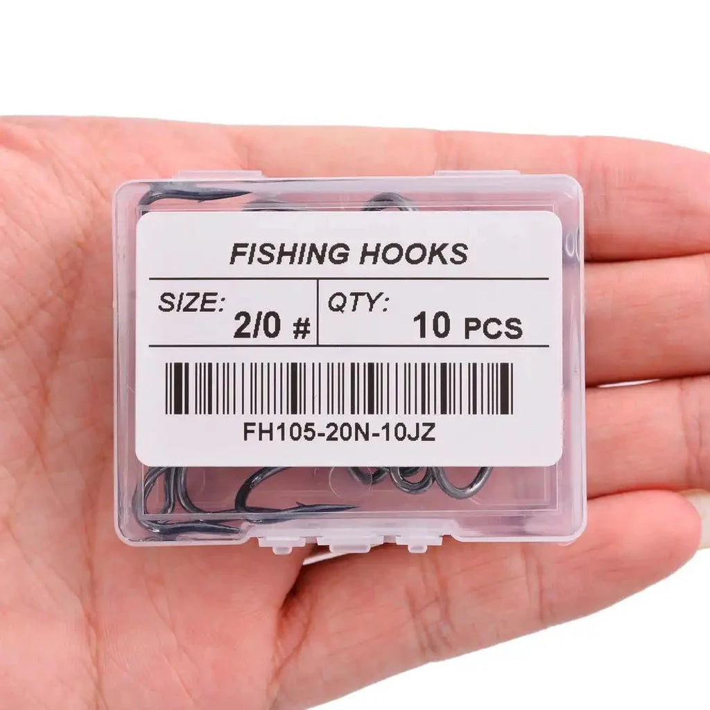 Double Frog Hooks | High Carbon Steel, 10-Pack