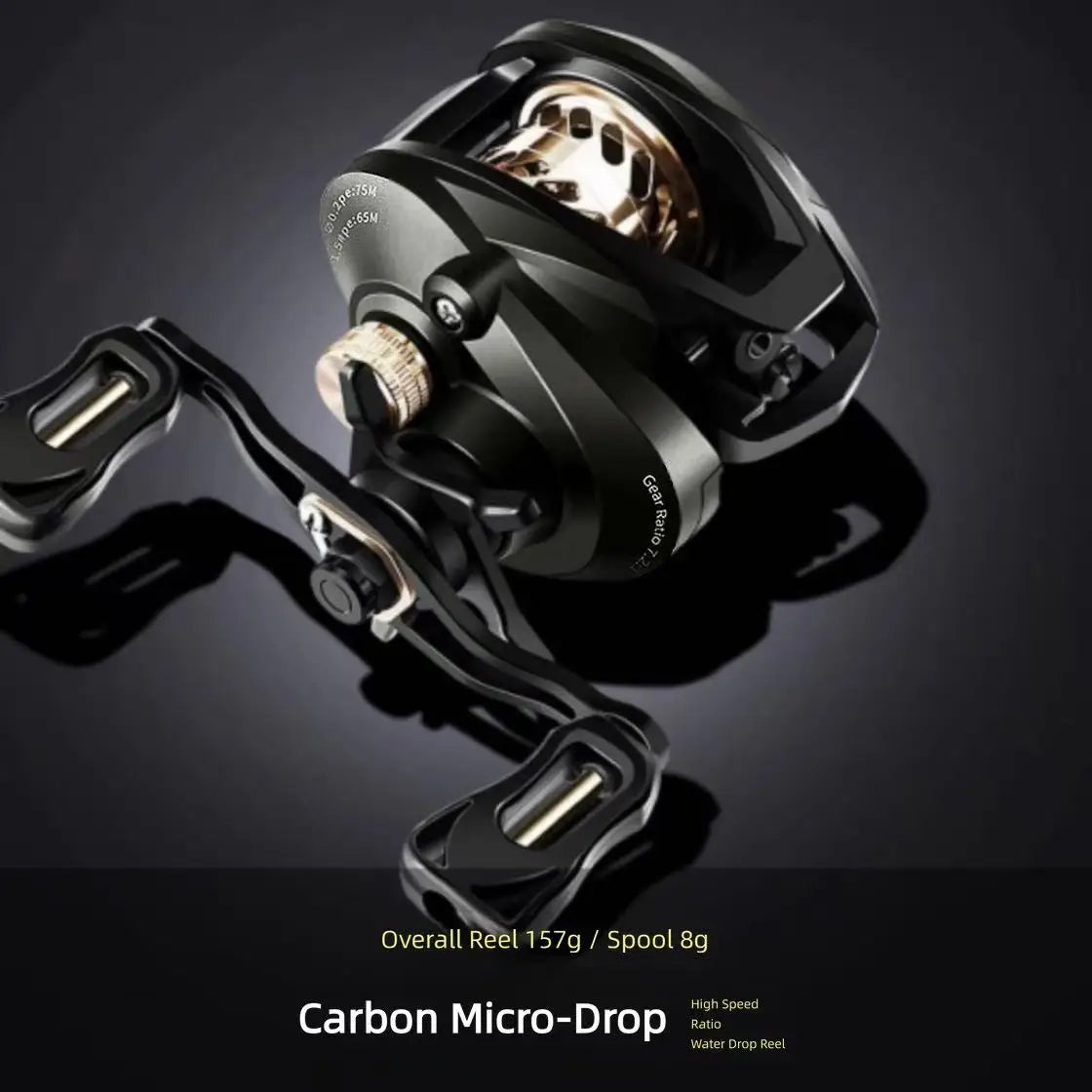 Carbon micro baitcasting reel, weight panel