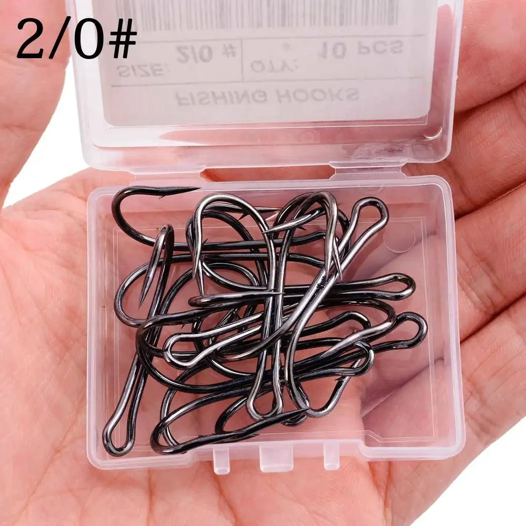 Double Frog Hooks | High Carbon Steel, 10-Pack