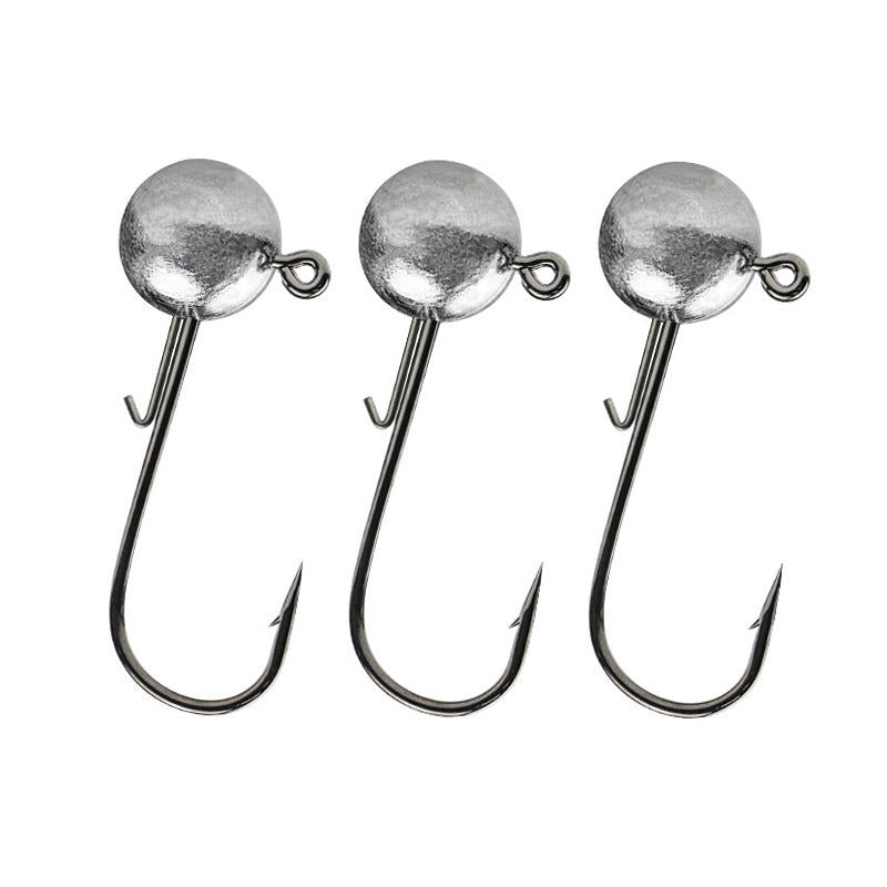 Tungsten ball jig heads with hooks - size range