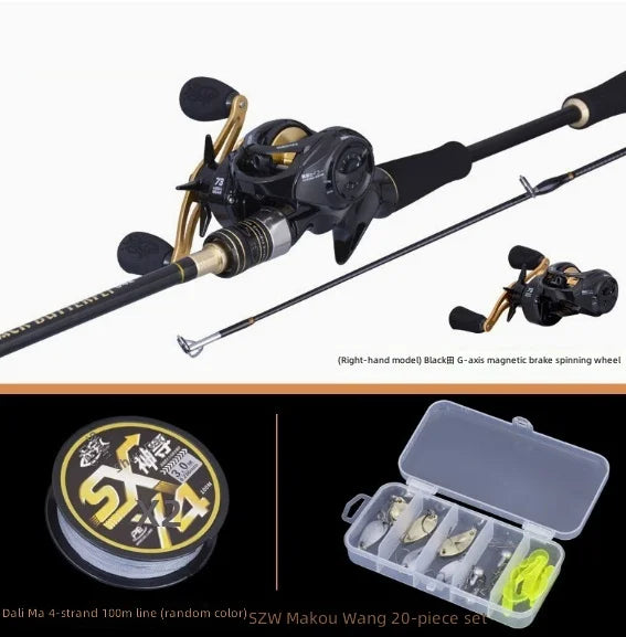 Casting combo, rod and reel detail
