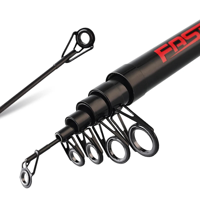 Collapsed surf rod, guide detail