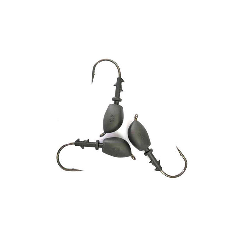 Tungsten wacky jig heads with weed guard option