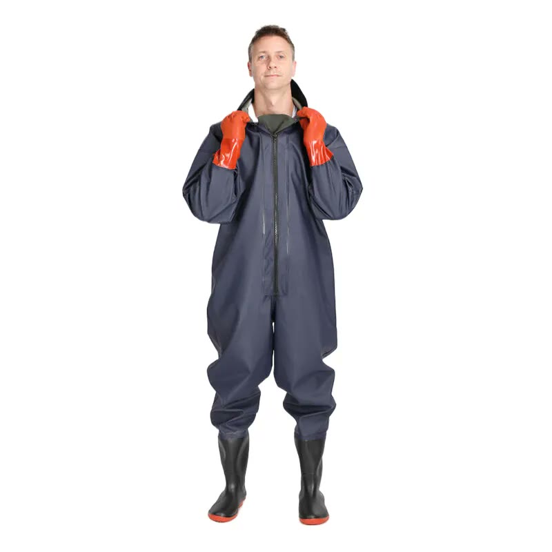BACKWATER ANGLER Full-body wading suit with attached gloves