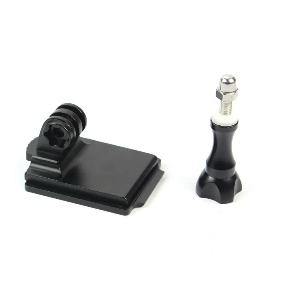 CNC aluminum helmet mount base, detail