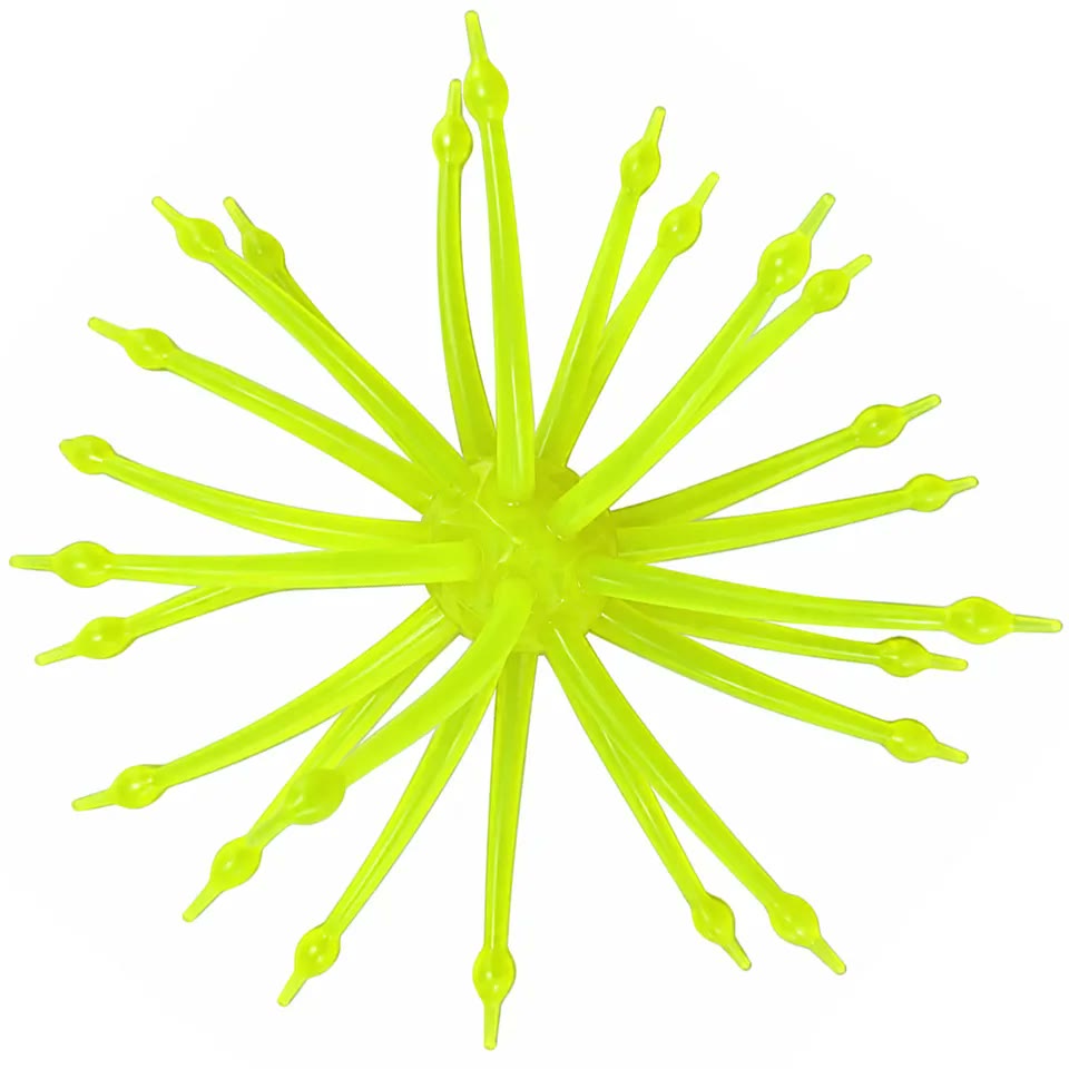BACKWATER OUTLAW TPE sea urchin creature bait in chartreuse