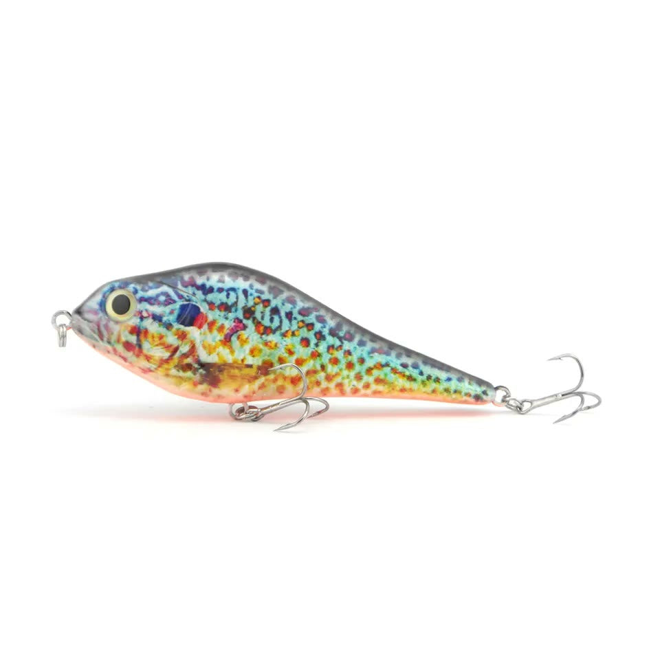 BACKWATER OUTLAW Glide jerkbait 100mm in speckled sunfish finish