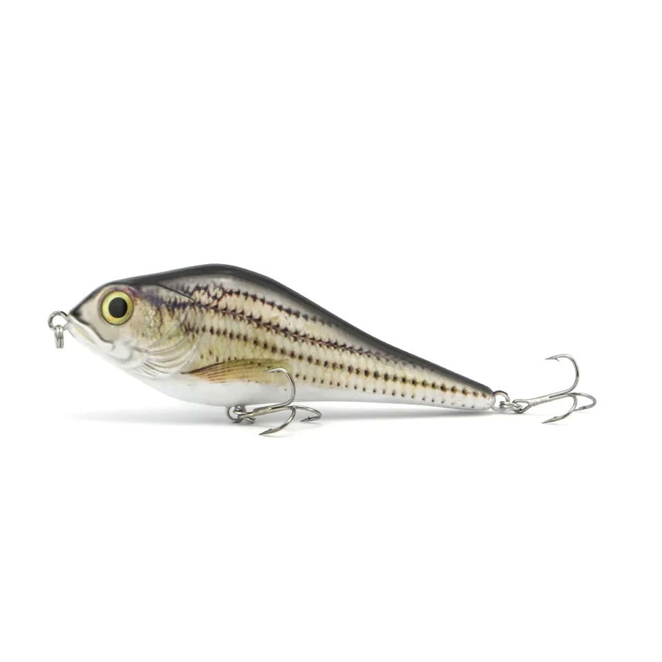 BACKWATER OUTLAW Glide jerkbait 100mm in striped baitfish finish