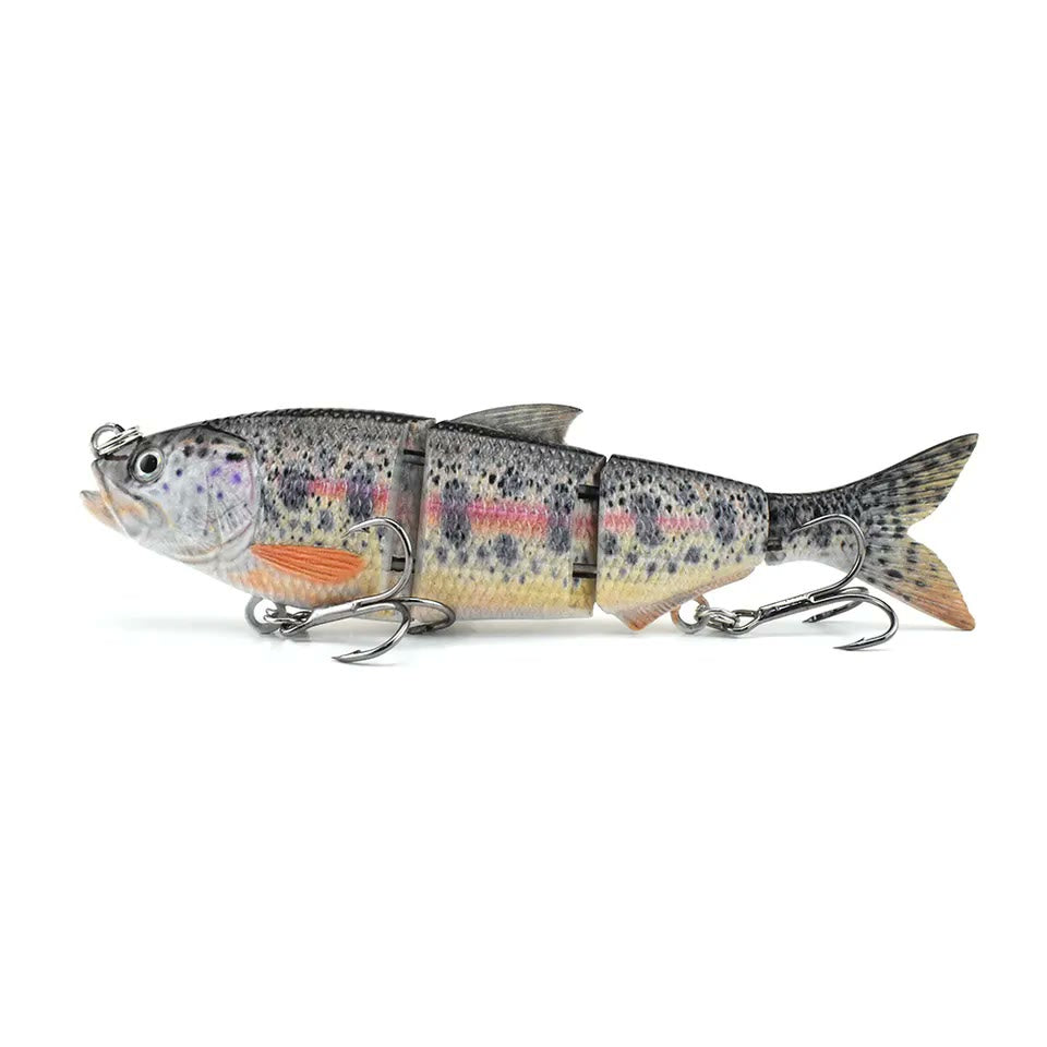 BACKWATER OUTLAW Jointed swimbait 155mm in rainbow trout finish