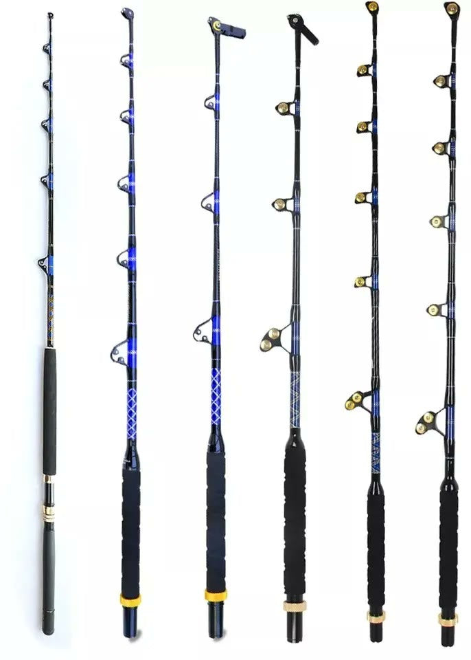 BACKWATER ANGLER Big game trolling rod range with roller guides
