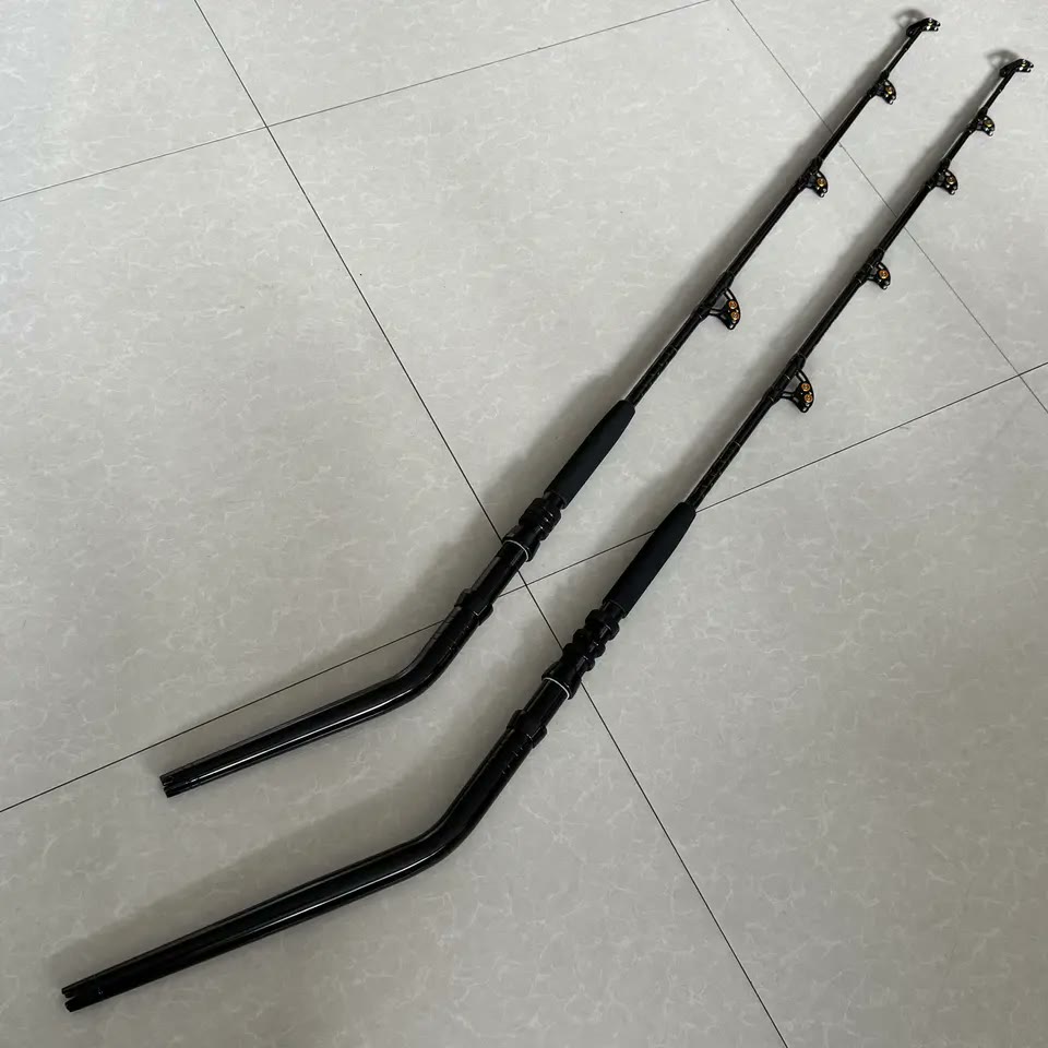 Fiberglass Trolling Rod 52in | 80-130lb Class, Roller Guides, Bent Butt