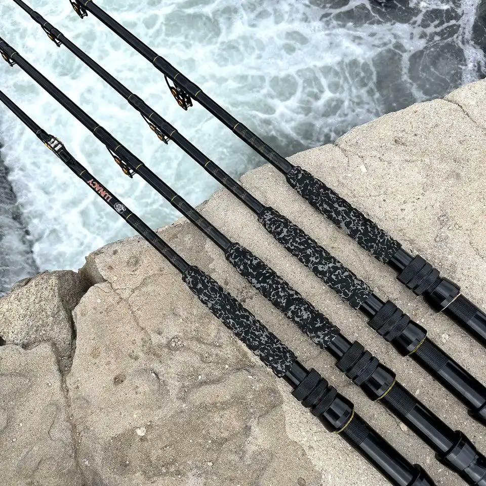 Fiberglass Trolling Rod 52in | 80-130lb Class, Roller Guides, Bent Butt